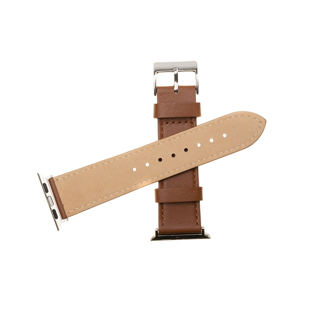 Каишка Fixed Leather за Apple Watch 49mm / 46mm / 45mm / 44mm / 42mm Series, Кафява