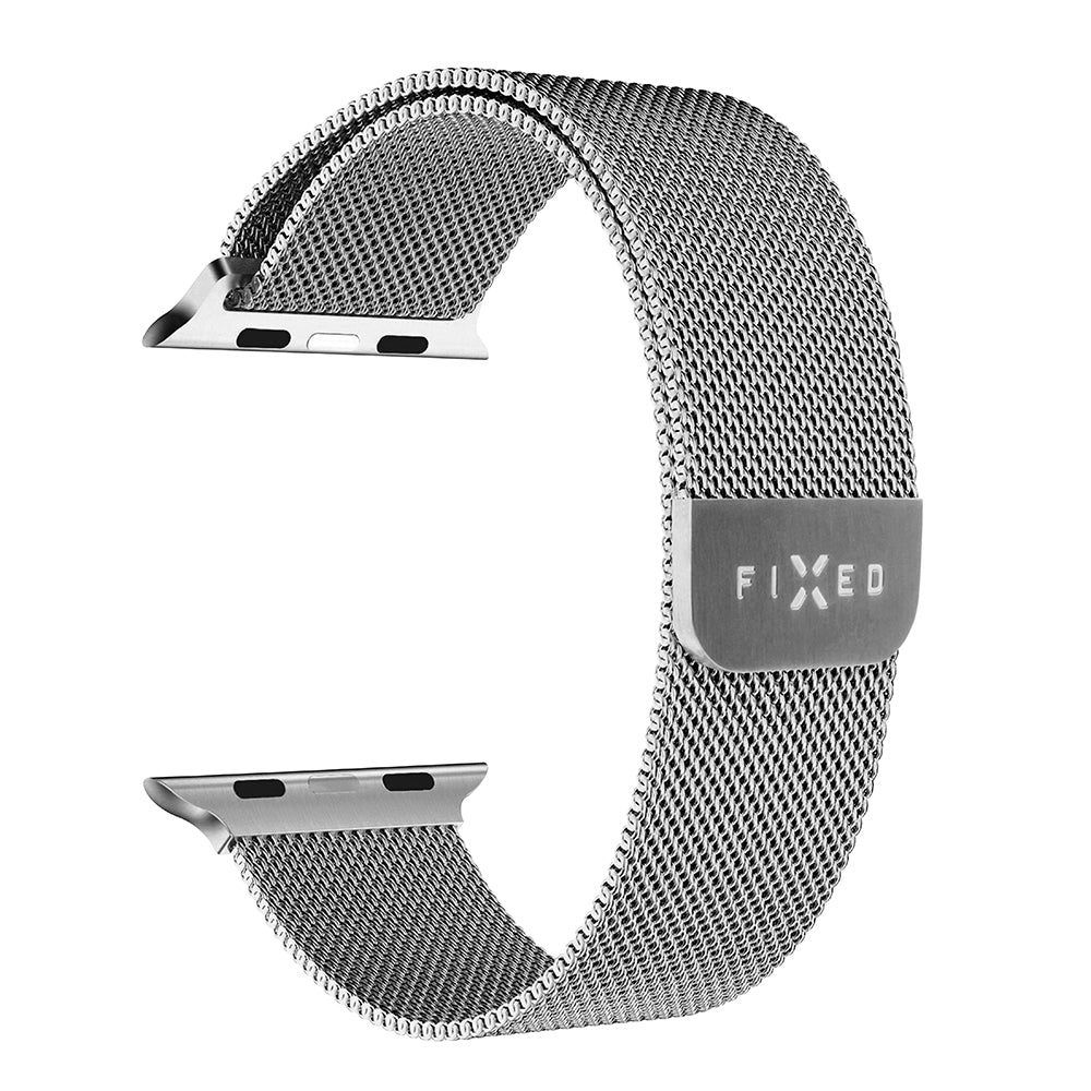 Каишка Fixed Mesh за Apple Watch 42mm / 41mm / 40mm / 38mm Series, Сребриста