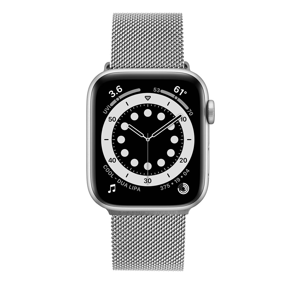Каишка Fixed Mesh за Apple Watch 42mm / 41mm / 40mm / 38mm Series, Сребриста