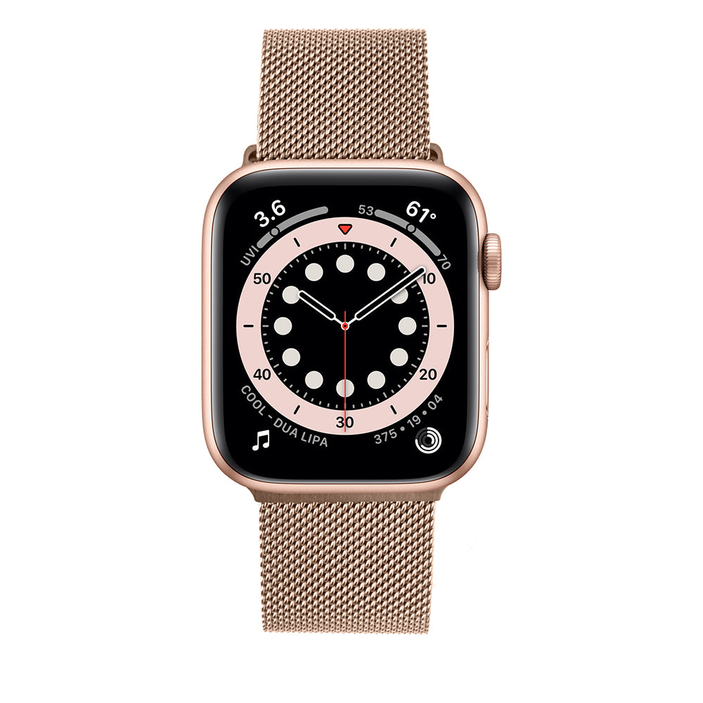 Каишка Fixed Mesh за Apple Watch 42mm / 41mm / 40mm / 38mm Series, Розово Злато