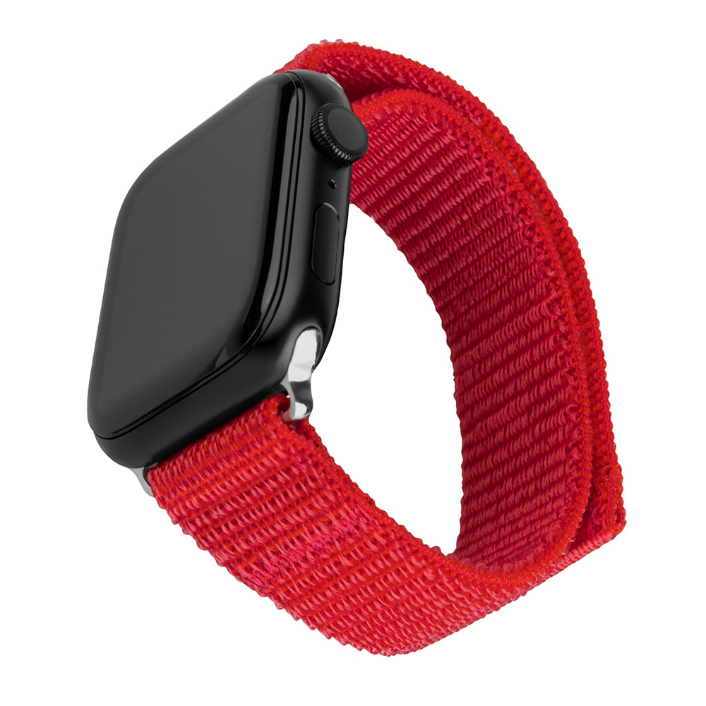 Каишка Fixed Nylon Sporty за Apple Watch 42mm / 41mm / 40mm / 38mm Series, Червена