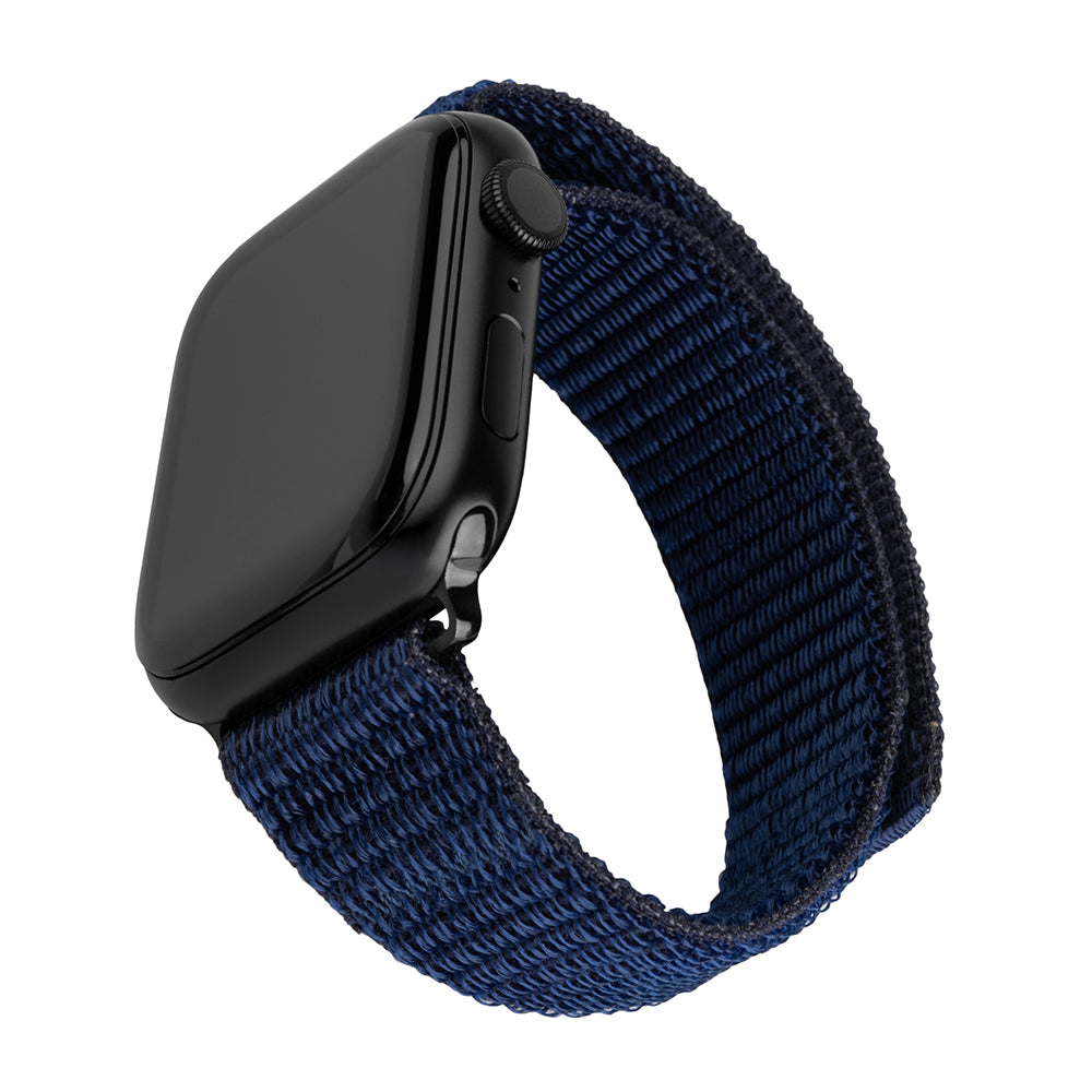 Fixed Nylon Sporty Strap for Apple Watch 49mm / 46mm / 45mm / 44mm / 42mm Series, Dark Blue