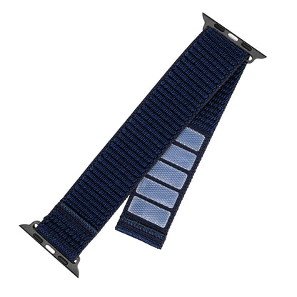 Fixed Nylon Sporty Strap for Apple Watch 49mm / 46mm / 45mm / 44mm / 42mm Series, Dark Blue