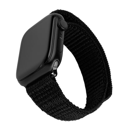 Fixed Nylon Sporty Strap for Apple Watch 49mm / 46mm / 45mm / 44mm / 42mm Series, Black