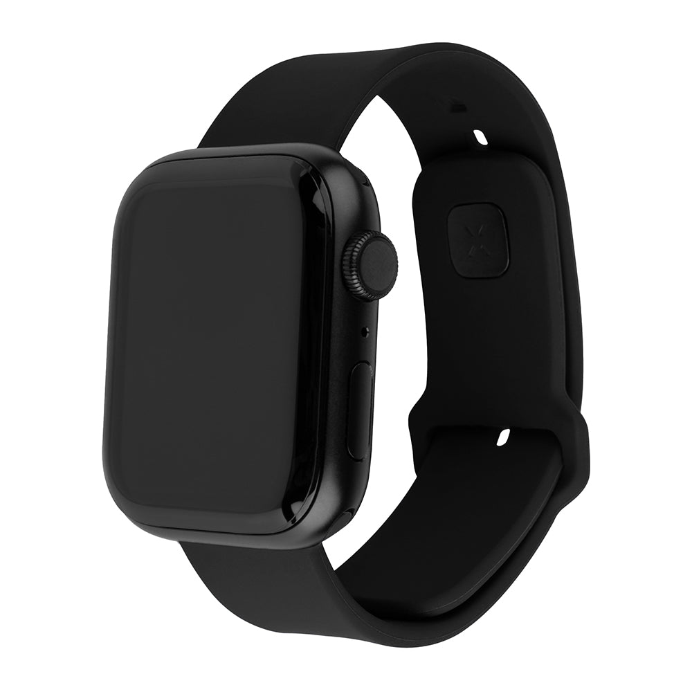 Каишка Fixed Silicone Sporty за Apple Watch 42mm / 41mm / 40mm / 38mm Series, Черна