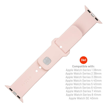 Каишка Fixed Silicone Sporty за Apple Watch 42mm / 41mm / 40mm / 38mm Series, Розова