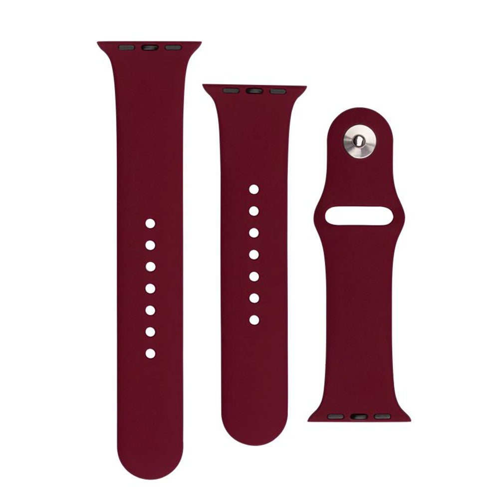 Каишка Fixed Silicone Sporty за Apple Watch 49mm / 46mm / 45mm / 44mm / 42mm Series, Вишнева