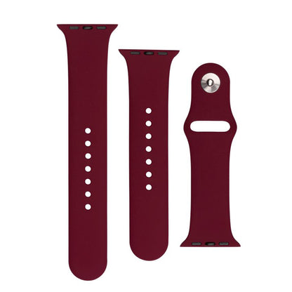 Каишка Fixed Silicone Sporty за Apple Watch 49mm / 46mm / 45mm / 44mm / 42mm Series, Вишнева