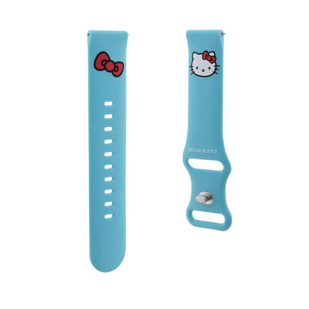 Каишка Hello Kitty Silicone Kitty Head за Samsung Galaxy Watch / Huawei Watch Series, Синя
