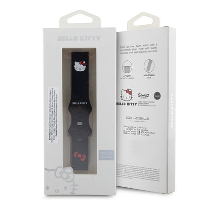 Каишка Hello Kitty Silicone Kitty Head за Samsung Galaxy Watch / Huawei Watch Series, Черна