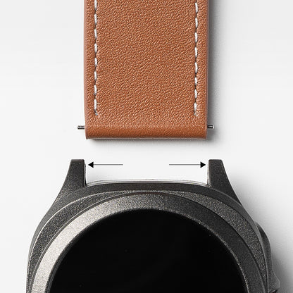 Ringke One Basic Bold Strap for Fossil Watch / Mobvoi Watch / Suunto Watch Series, 24mm, Brown