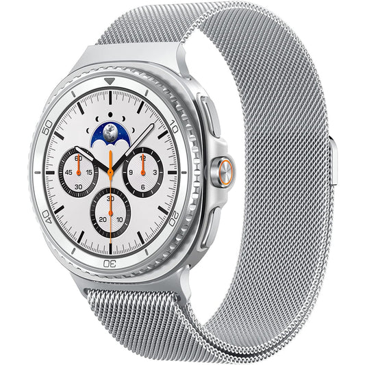 Каишка Spigen Metal Fit за Samsung Galaxy Watch9 / Watch8 / Watch8 Classic Series, Сребриста AMP10121