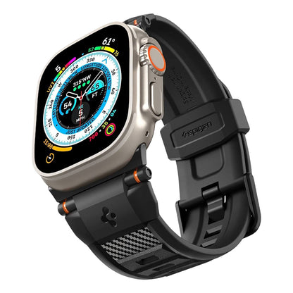Каишка Spigen Rugged за Apple Watch 49 мм / 46 мм / 45 мм / 44 мм Series, матово черна AMP02854