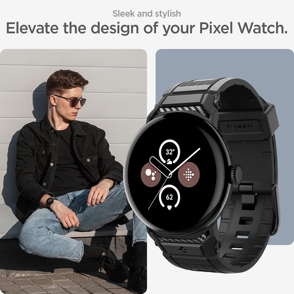 Каишка Spigen Rugged за Google Pixel Watch 45mm Series, Черна AMP07600
