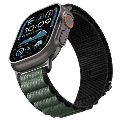 Каишка Spigen WBF1 за Apple Watch 49mm / 46mm / 45mm / 44mm Series, Черно Зелена