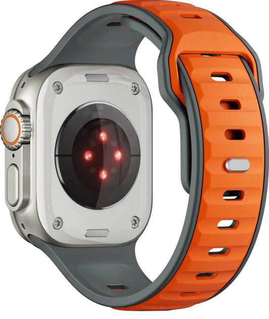 Каишка Tech-Protect Iconband Line за Apple Watch 49mm / 46mm / 45mm / 44mm Series, Сиво-Оранжева