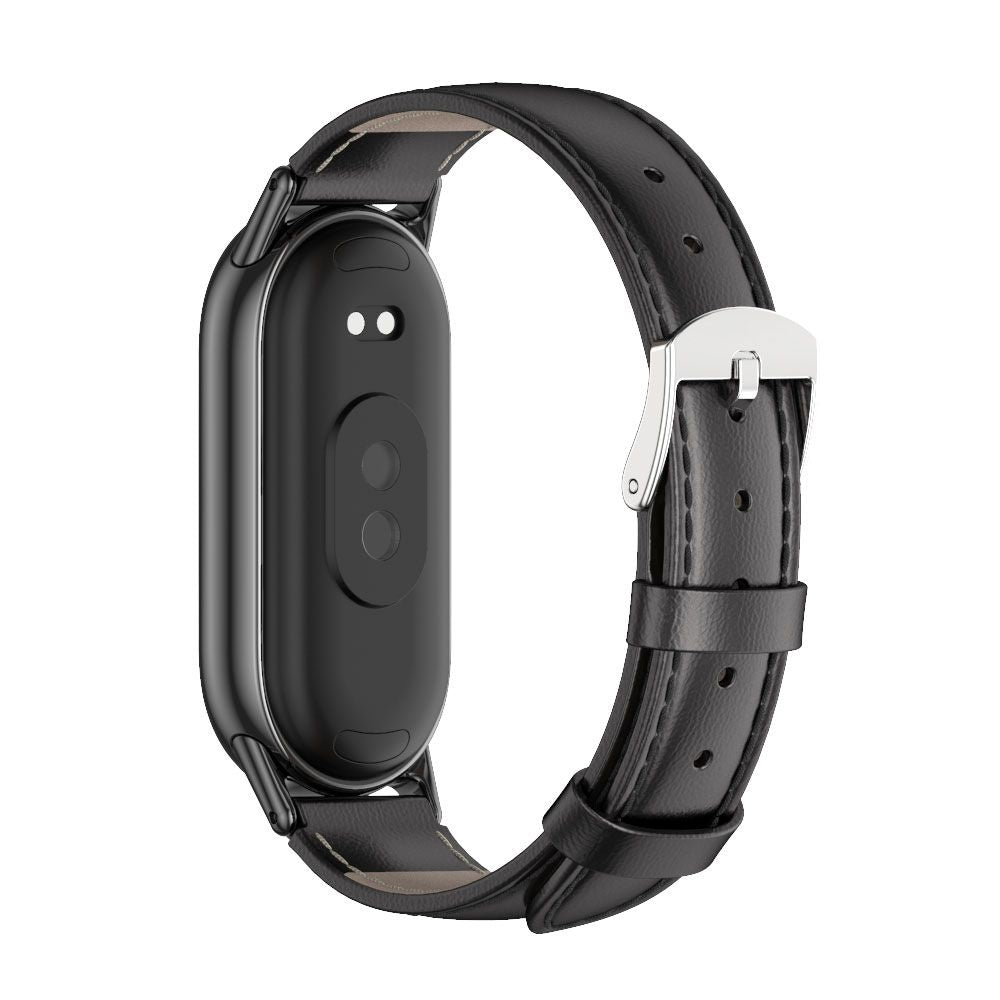 Tech-Protect Кожена каишка за Xiaomi Smart Band 8/9, черна 