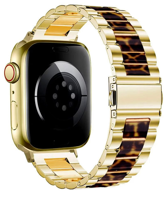 Каишка Tech-Protect Modern Leopard за Apple Watch 42mm / 41mm / 40mm Series, Златиста