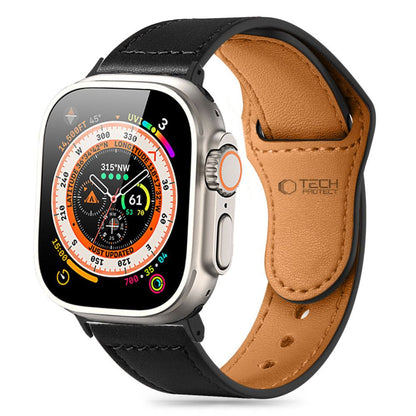 Tech-Protect NaturalFit каишка за Apple Watch от сериите 41mm / 40mm / 38mm, черна 