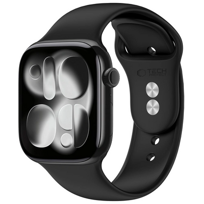 Каишка Tech-Protect Silicone за Apple Watch 49mm / 46mm / 45mm / 44mm Series, Черна