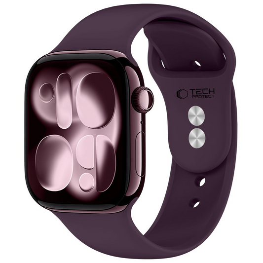 Каишка Tech-Protect Silicone за Apple Watch 42mm / 41mm / 40mm Series, Бордо