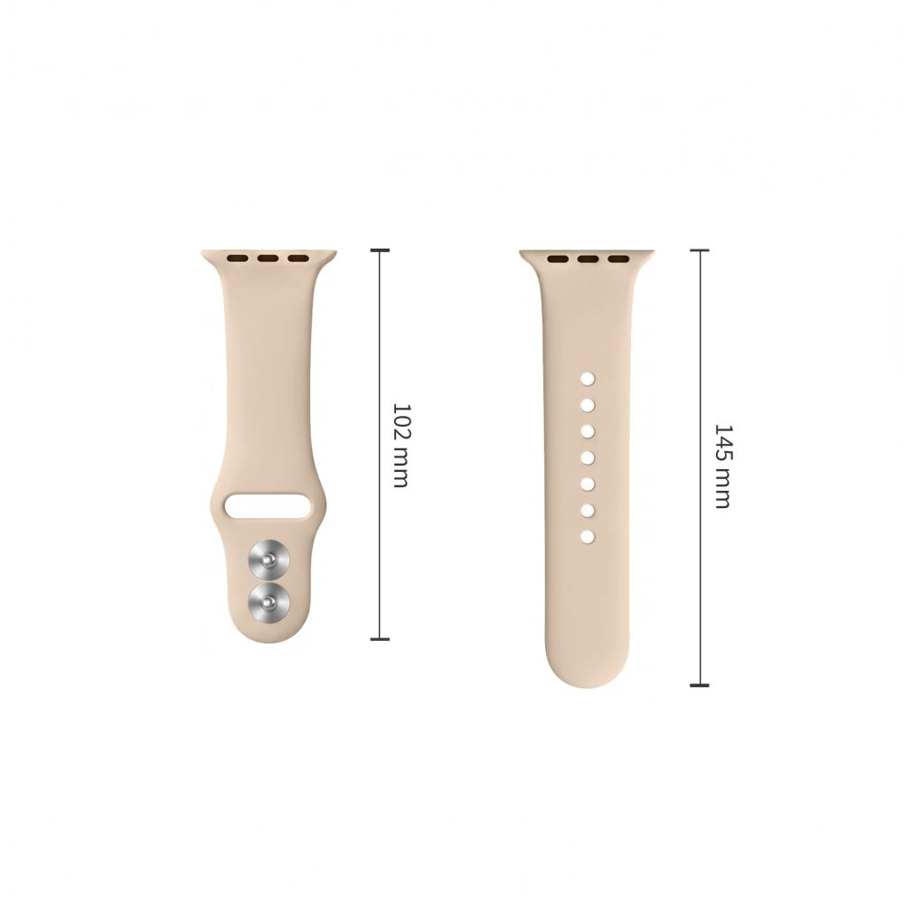 Каишка Tech-Protect Silicone за Apple Watch 49mm / 46mm / 45mm / 44mm Series, Бежова