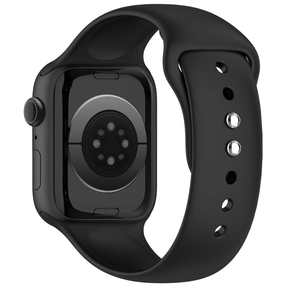 Каишка Tech-Protect Silicone за Apple Watch 49mm / 46mm / 45mm / 44mm Series, Черна