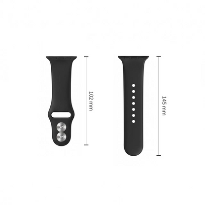Каишка Tech-Protect Silicone за Apple Watch 49mm / 46mm / 45mm / 44mm Series, Черна