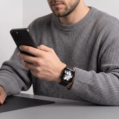 Каишка Tech-Protect Silicone за Apple Watch 49mm / 46mm / 45mm / 44mm Series, Черна