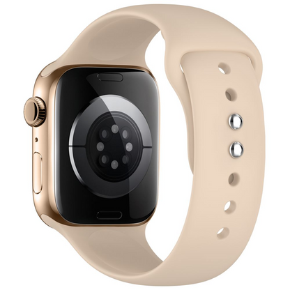 Каишка Tech-Protect Silicone за Apple Watch 49mm / 46mm / 45mm / 44mm Series, Бежова