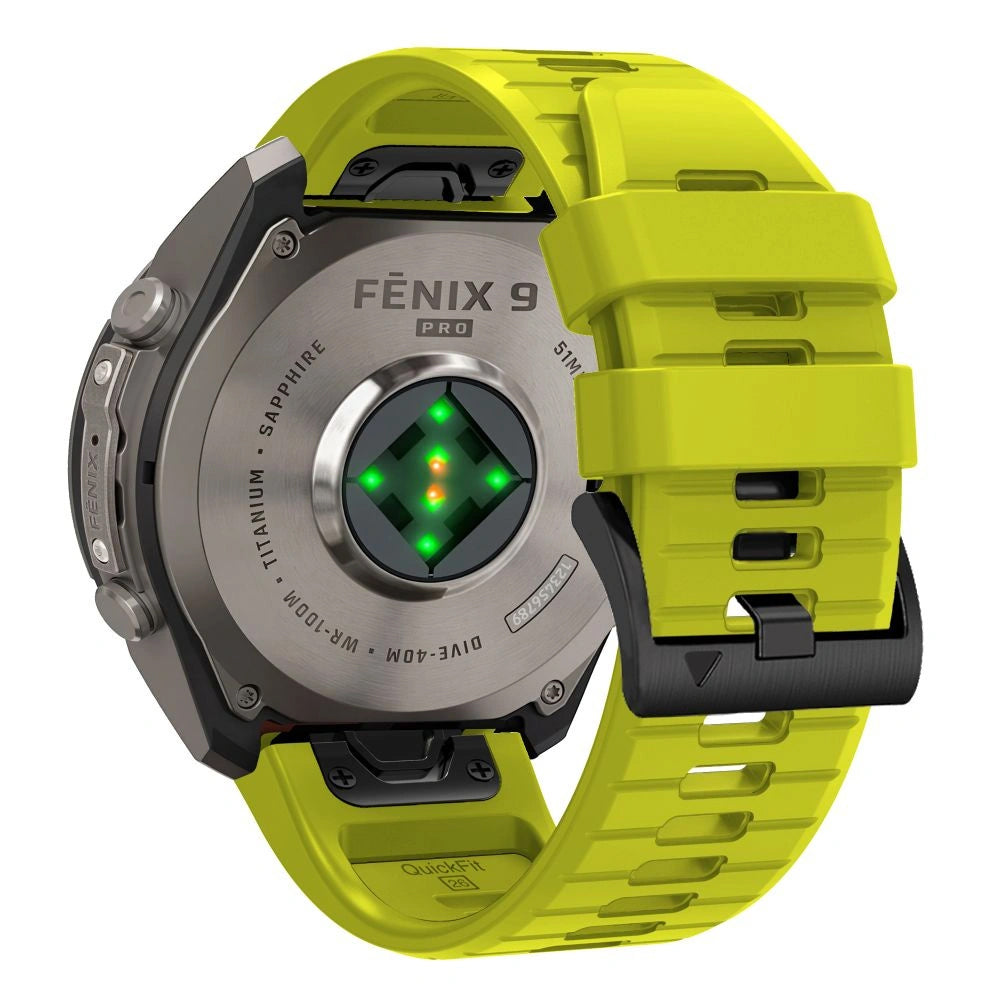Силиконова каишка Techsuit за Garmin Fenix 5X / 5X Plus / 6X / 6X Pro / 7X / 8 / 8 Pro / 9 / 9 Pro, зелена