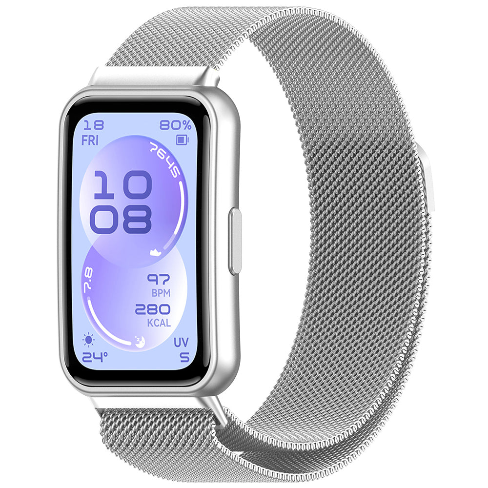 Каишка Techsuit W009 за Huawei Band 11 / 11 Pro, Сребриста
