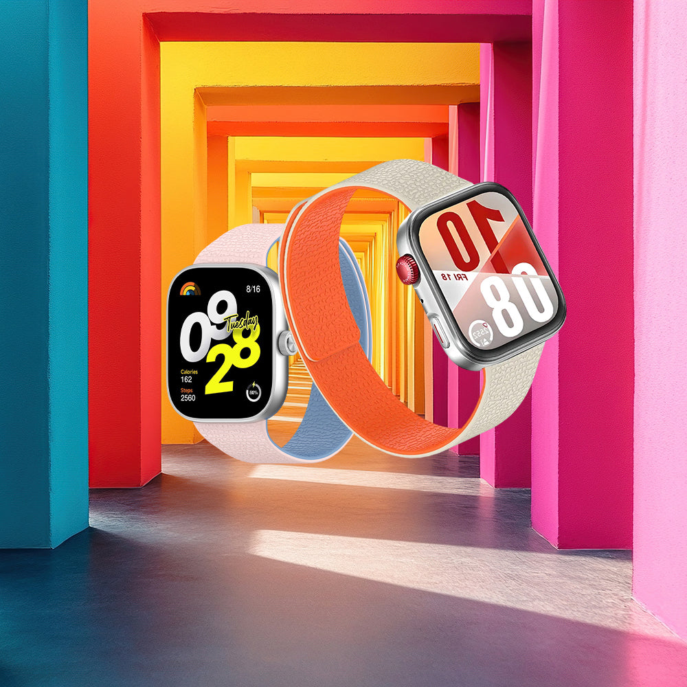 Каишка Techsuit W016 за Xiaomi Smart Band / Watch Series, Черночерешова