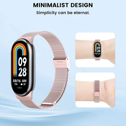 Каишка Techsuit W022 за Xiaomi Smart Band 9 / 8, 15mm, Розово Злато