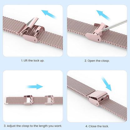 Каишка Techsuit W022 за Xiaomi Smart Band 9 / 8, 15mm, Розово Злато