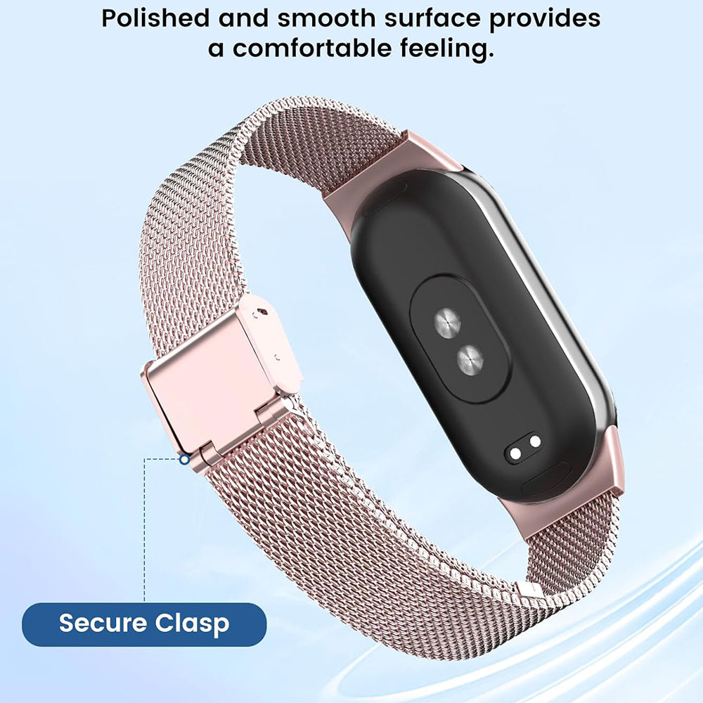 Каишка Techsuit W022 за Xiaomi Smart Band 9 / 8, 15mm, Розово Злато