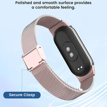 Каишка Techsuit W022 за Xiaomi Smart Band 9 / 8, 15mm, Розово Злато