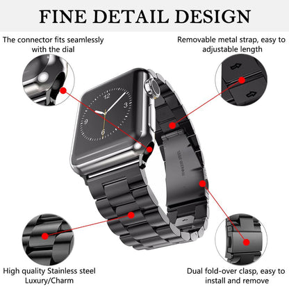 Каишка Techsuit W036 за Apple Watch 42mm / 41mm / 40mm / 38mm Series, Черна