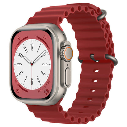 Каишка Techsuit W038 за Apple Watch 42mm / 41mm / 40mm / 38mm Series, Тъмночервена