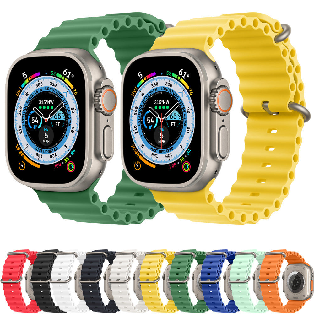 Каишка Techsuit W038 за Apple Watch 42mm / 41mm / 40mm / 38mm Series, Зелена