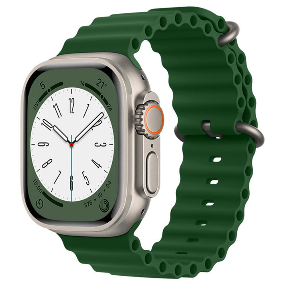 Каишка Techsuit W038 за Apple Watch 42mm / 41mm / 40mm / 38mm Series, Тъмнозелен