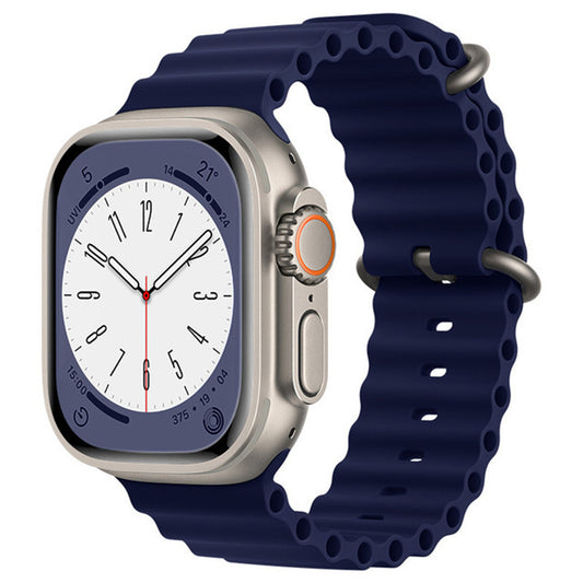 Каишка Techsuit W038 за Apple Watch 49mm / 46mm / 45mm / 44mm / 42mm Серия, Тъмносиня