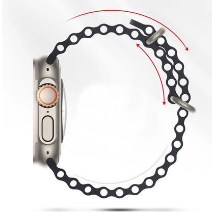 Каишка Techsuit W038 за Apple Watch 49mm / 46mm / 45mm / 44mm / 42mm Серия, Тъмносиня