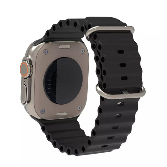 Каишка Techsuit W038 за Apple Watch 49mm / 46mm / 45mm / 44mm / 42mm Series, Черна
