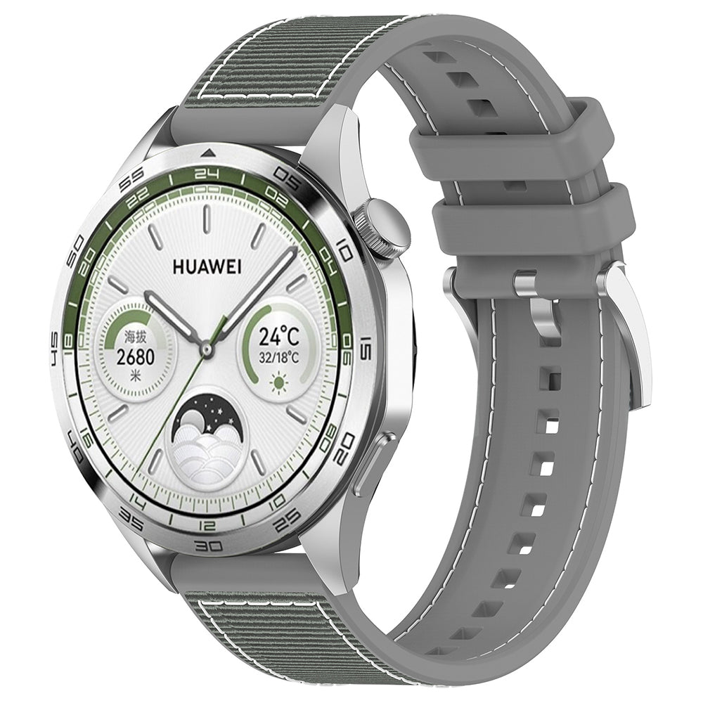 Каишка Techsuit W051 за Huawei Watch / Xiaomi Watch Series, 22mm, Сивa