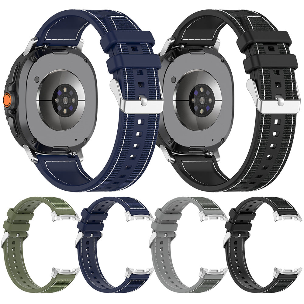 Каишка Techsuit W051 за Samsung Galaxy Watch 8 Classic / Watch8 44mm / Watch 8 40mm, Тъмносиня