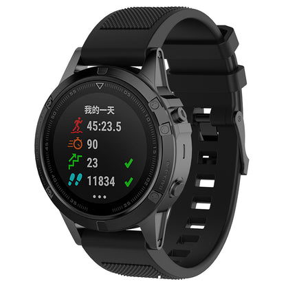 Каишка Techsuit W058 за Garmin Instinct / Approach / Fenix Watch Series, 20mm, Черна