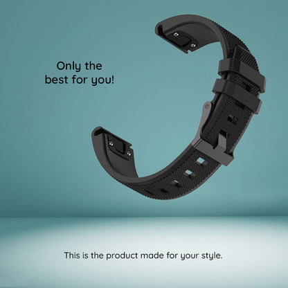 Каишка Techsuit W058 за Garmin Instinct / Approach / Fenix Watch Series, 20mm, Черна