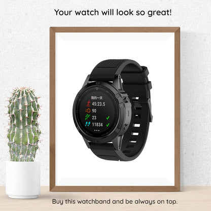 Каишка Techsuit W058 за Garmin Instinct / Approach / Fenix Watch Series, 20mm, Черна