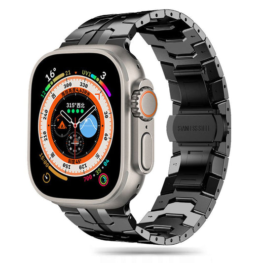 Каишка Techsuit W063 за Apple Watch 49mm / 46mm / 45mm / 44mm / 42mm Series, Черна
